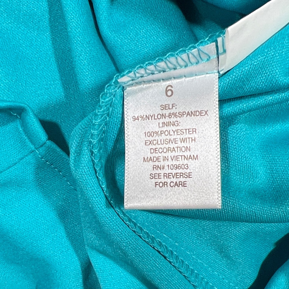 Rabbit Rabbit Rabbit Designs Turquoise Eyelet Sheath Dress - Picture 7 of 7